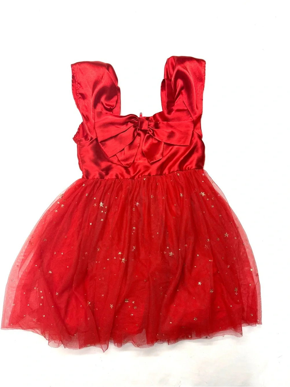 Audrey Camille Red Sparkle Star Tulle Party Tutu Dress Christmas Holiday